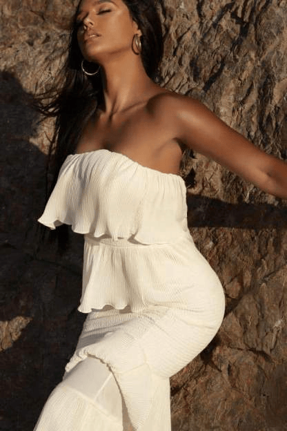 VESTITO BIANCO SENZA MANICHE DONNA